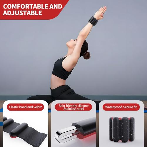 Ankle weights for women wrist weight: Adjustable ankle & wrist weights 2lbs(1lb each) for Pilates & Yoga exercise - Hand & Leg weights for women at home