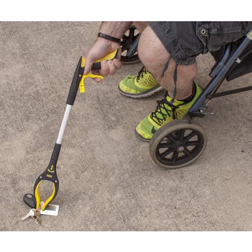 RMS 2-Pack 34 Inch and 21 Inch Grabber Reacher with Rotating Jaw - Mobility Aid Reaching Assist Tool