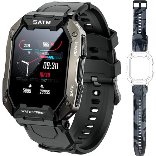 Smart Watches for Men Women,Fitness Activity Tracker Watch with Heart Rate Blood Oxygen Monitoring IP68 Waterproof 1.71 inch Full Touch Screen Smart Watch Compatible for iOS Android