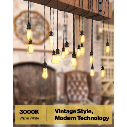Sunco 11 Pack Vintage LED Edison Bulbs, 75W Equivalent 8.5W, 1000 LM Dimmable ST58 Filament, ST18 3000K Warm White, E26 Medium Base, Clear Glass Light Bulbs