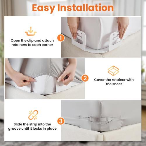 Bed Sheet Holder Fit All Sheet Sizes Easy Installation