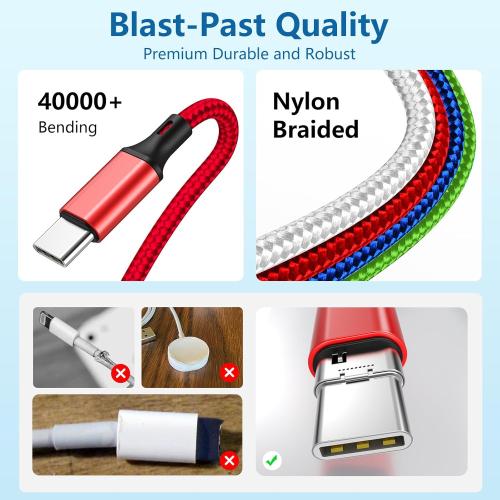 Size 4FT 2Pack Multi Charging Cable for Apple Watch Charger 4 in 1 Travel Essentials Camping Essentials USB C/L/Micro Port Compatible with iWatch Series 10-1/iPhone 16/15/Galaxy Android-4FT
