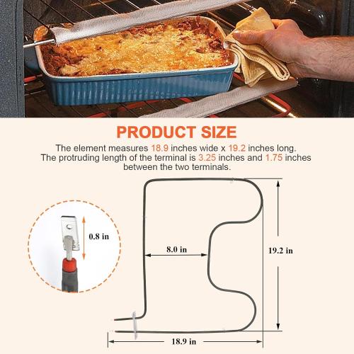 【2026 UPGRADED】7406P428-60 W10310271 Oven Heating Element 2026 UPGRADE Fit for Maytag Kenmore Whirlpool Range Ovens Replace 74004107 W10310271 WP7406P428-60VP Lower Bake Element by Beaquicy