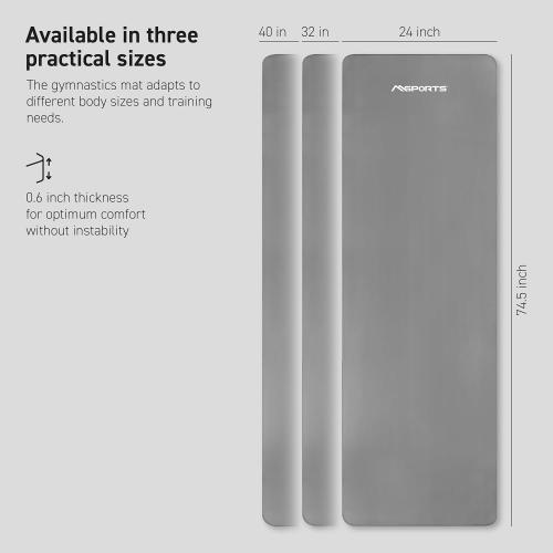 Yoga Mat Premium Non Slip Thick – Extra Comfortable Exercise Mat for Home Workouts, Pilates, Stretching & Gym – Cushioned NBR Foam, Gym Mat with Strap, for Women & Men