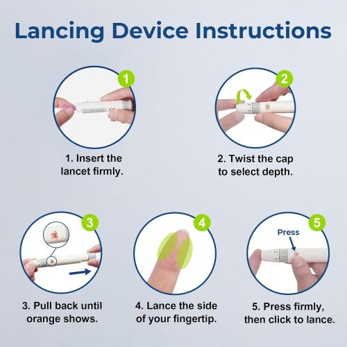 AUVON Blood Glucose Monitor Kit for Accurate Test, 50 Strips, No Coding | Diabetes Testing Kit with 50 30G Lancets, 1 Lancing Device, Portable and Reliable Blood Sugar Monitor Test Kit for Home Use