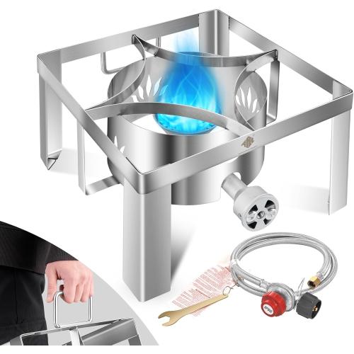 ARC 55,000BTU Propane Burner Camping Stove,Outdoor Gas Stove Burner Cooker for Cooking for Turkey Fry,Homebrewing,Crawfish Boil,and More!