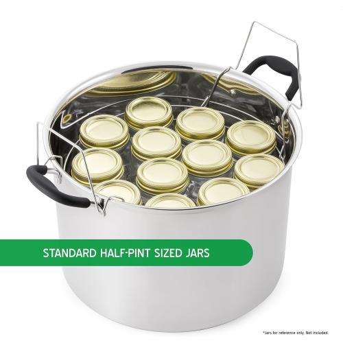 Silver 21.5Qt Prep•N•Cook by McSunley 21.5Qt Induction Stainless Steel Water Bath Canner