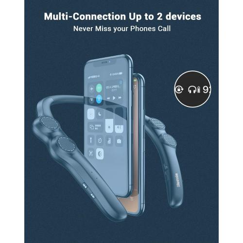 Neckband Bluetooth Speaker, Wireless Wearable Speaker w/Built-in Mic,78g Lightweight, High Fidelity 3D Stereo Sound, Portable Speakers for Home, Office and Outdoors