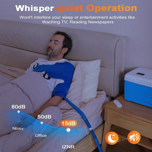 Ice Machine for Knee After Surgery | Wireless Remote & Power-Saving Mode | Adjustable Timer & LED Screen, Joint Ankle Elbow Replacement Cold Therapy Compression Pad, Cryotherapy Pain Relief