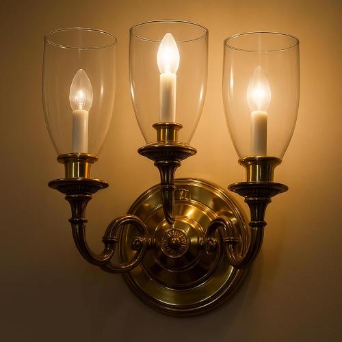 2 Pcs 6.5 Inch Clear Glass Lamp Shade, Colonial Style