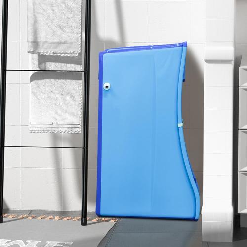 BLUE Large Size Portable Ice Bath Tub for Toddler Teenager Twins Pets and Small Adults, Foldable Ice Bath Tub for Both at Home and On The Go (Blue)