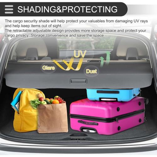 Trunk Cargo Security Cover for Ford Explorer ST Sport XLT - Enhanced Privacy, UV Protection, and Easy Installation - for Ford Explorer Accessories 2020 2021 2022 2023 2024 2025