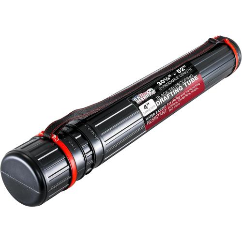 U.S. Art Supply Poster Tube - Telescoping Adjustable (30.25 - 52) - 4 Diameter Durable Carrier for Art, Blueprints, Drafting, Transport & Storage