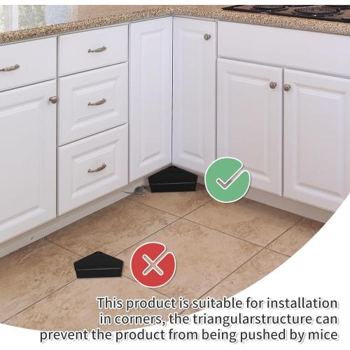 Mouse Baits Station with Keys, Key Required Mouse Stations, Mice Bait Stations, Mice Traps Static Keeps Pets Safe Indoor & Outdoor,Black 6 pcs