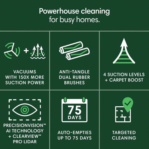 iRobot Roomba Plus 504 Vac Robot Vacuum with AutoEmpty Dock - Superior Power-Lifting Suction, Anti-Tangle Dual Rubber Brushes, Perfect for Pet Hair, Self-Empties for 75 Days, Avoids Obstacles, LiDAR