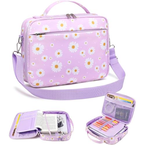 Bible Cover Case for Women and Girls with Shoulder Strap and Zippered Pocket,Bible Bag Holder Case Boooks Covers, Carrier Carrying Organizer Bag