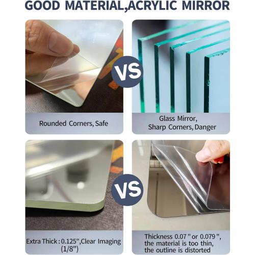 Wall Mirrors for Bedroom Door,Unbreakable Full Length Wall Mirrors Tiles,shatterproof Mirror for Kids 4 Pack 10 x10,Workout for Home Gym Body,Closet Mirror Wall Home Gym