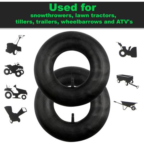 AR-PRO 23x10.5/9.5/8.5-12 Inner Tube Replacement With TR-13 Straight Valve Stem (2-Pack) - For Golf Cart, Tractor, John Deere Lawn Mower, Snowthrowers, Tillers, Trailers, Wheelbarrows and ATV's
