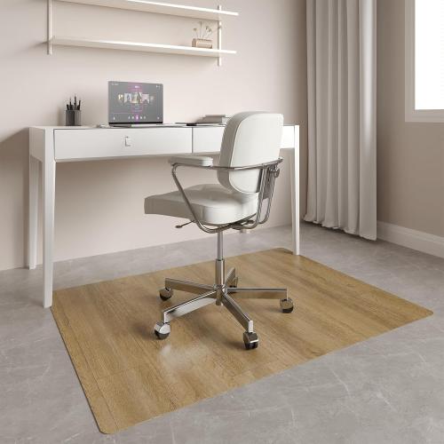 Wrinkle-Free 36x 48 Office Chair Mat for Hardwood, Easy Glide Computer Chair Mat for Hardwood, PVC Chairs Floor Protector, Sturdy Desk Chairs Mats,Premium Floor Pad for Office, Floors Protector Mats