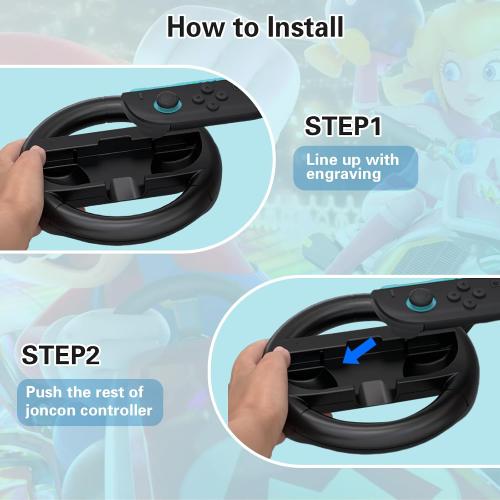 Juylay Steering Wheels for Nintendo Switch 2 JoyCon Controllers