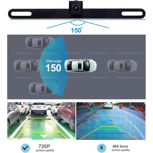 ATOTO AC-HD02LR 720P Rearview Camera with Live Rearview, HD Picture Quality, Night Vision/Waterproof, Compatible with ATOTO X10 / S8 /F7 /A6 / A5 Series. Not Compatible with P5/ P8/P9