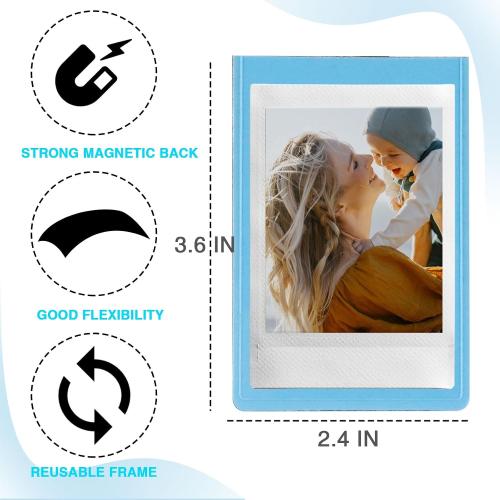 CAIYOULE 30 Pack Mini 3 Inch Magnetic Pocket Picture Frame