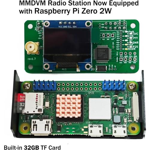 AURSINC 2025 Upgraded V1.5.2 MMDVM Hotspot Spot Radio Station WiFi Digital Voice Modem Work Contained with Raspberry Pi Zero 2W, Supports C4FM YSF POCSAG NXDN DSTAR P25 DMR, Pi-Star/WPSD