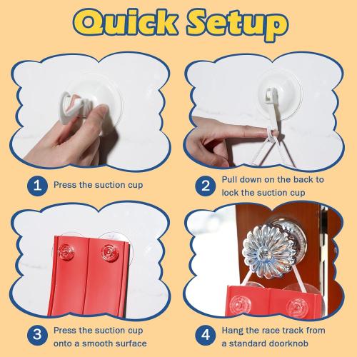 Upgrade Flexible Race Track for Kids 3 , Flexible Car Track 15Ft Race Track Compatible with Diecast 1/64th Cars, Roll Up Car Ramp Toy with Strong Suction Cups