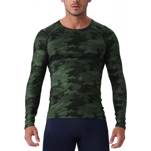 Men's Compression Shirts Long Sleeve Athletic T Shirt Workout Cool Dry Running Tops Gym Undershirts Baselayers 2 Pack