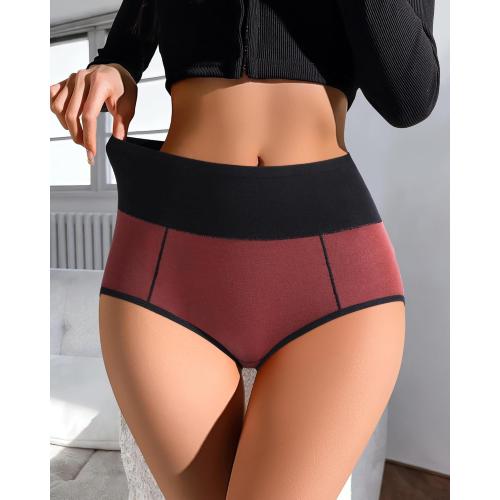 High Waisted Cotton Underwear for Women Postpartum Stretch Breathable Panties Ladies Full Coverage Briefs 5 Pack