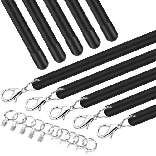 Shimeyao 10 Pack Acrylic Curtain Pull Wands Drapery Pull Rod Versatile Fiberglass Blinds Wand Kits with Rings and Hooks for Opening Closing Curtains Homes Offices Window Opener(white 46 Inch)