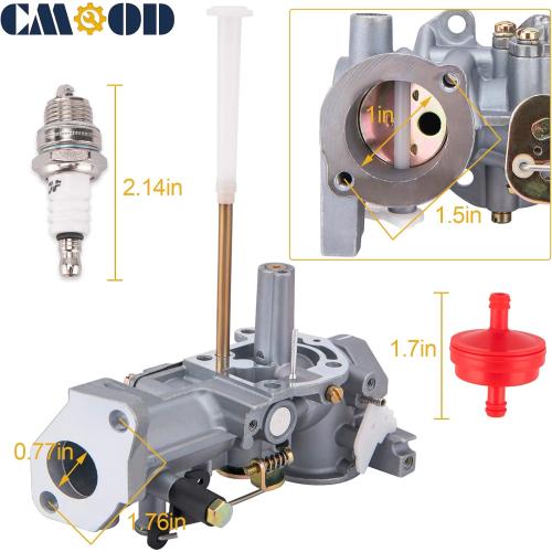 498298 Carburetor for Briggs & Stratton 495426 495951 492611 490533 692784 5 HP Carb 135202 130202 137202 135212 133202 134202 133212 112202 112231 112232 Carburetor with 491588S Air Filter