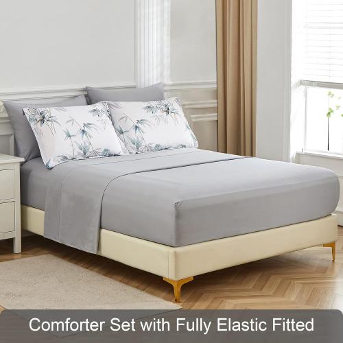Comforter Set King Size - 7 Pieces Bed in a Bag, Bedding Set, Soft Lightweight Microfiber White Comforter Sets with Sheets and Pillows (White,King)