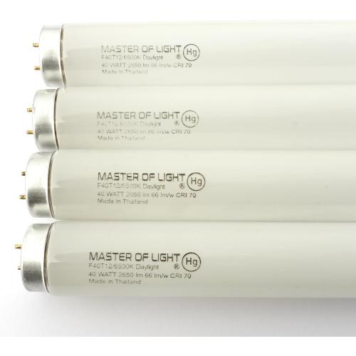 F40T12/D (4 Pack) 4ft Fluorescent Tube Light Bulb 40W 40 Watt Daylight T12 F40T12 6500K 1.5 inch Diameter Replaces F40DX F40T12/865/ECO F40SP65/ECO F40DX/ALTO F40/LR/ECO/2P F40T12/DX (4)