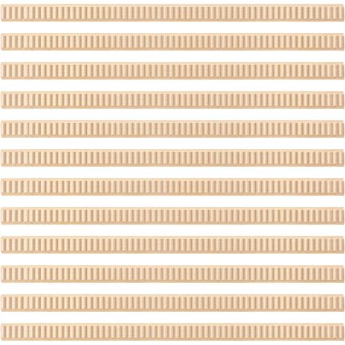 Nuanchu 12 Pcs Unfinished 3D Wood Trim Decor, Wavy, 20mm