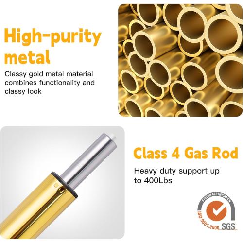 Rolling Stool Heavy Duty 450lbs - Reinforced with Golden Alloy Steel, Super Soft Thick Cushion, 360° Swivel, Smooth Rolling NO Noises, Adjustable Stool with Wheels for Massage Tattoo Spa, (Black)