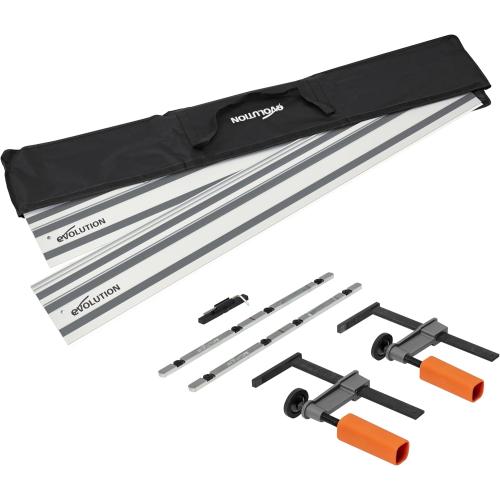 Evolution ST2800-G2 110 Circular Saw Guide Rail/Track | Universal Fit: Makita, Bosch, Festool, Triton, Metabo | 110/9.2ft (2.8m) | Includes Self-Aligning Bars, 2x Track Clamps, Hex Key & Carry Bag