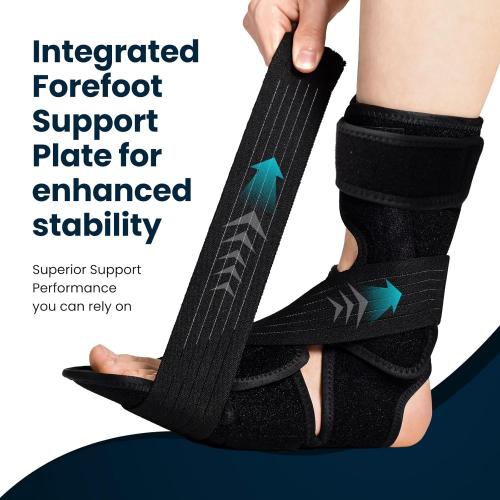 Welnove AFO Foot Drop Brace – Adjustable Lightweight Ankle Support Keeps Foot at 90° Dorsiflexion – Relieves Drop Foot, Achilles Tendonitis, Ankle Sprain