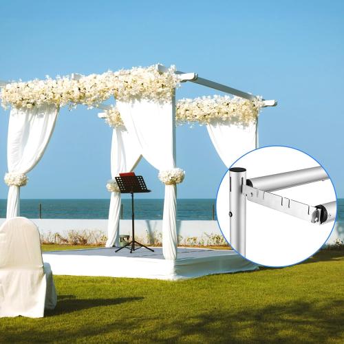 4 PCS 9-Inch Double Crossbar Valance Hangers, Steel Backdrop Crossbar Hangers Hook Accessories for Drape Stand, Wedding & Event Layered Draping Double Backdrop Stand Wedding Arch Crossbars