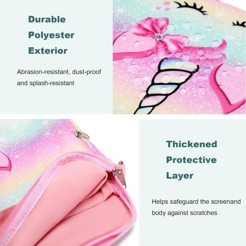 Octsky Kids Tablet Carrying Sleeve Bag - 12.5 Inch Protective Bag with Shoulder Strap, Soft Lining