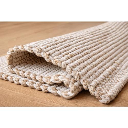 S & L Homes Jute Cotton Hand Woven Natural Farmhouse Area Rug for Living Room - Rustic Vintage Bohemian Décor - (8' x 10' Natural)
