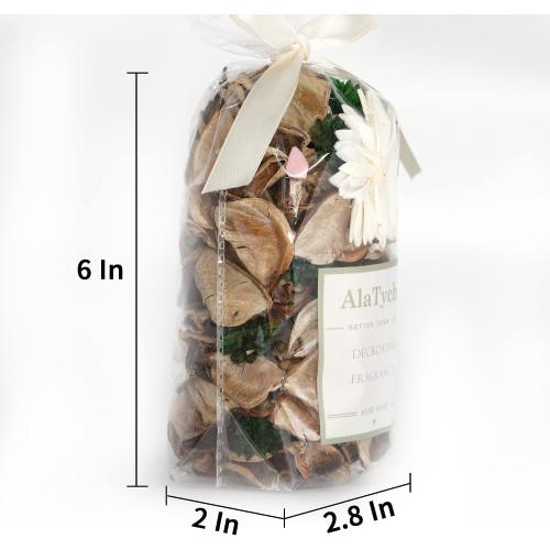 Spring Potpourri Bags,Vanilla Scented Potpourri Bowl Fillers,Dried Flowers,Home Fragrance Sachet of Petal, Vase Decor (White Caramel)-Mini