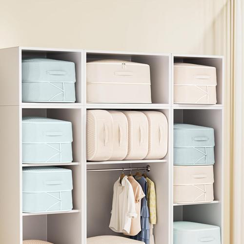 Comforter Self Compression Storage Bags, Large Capacity Blanket Storage Bags with Zipper 3-Layer Ultra Space Saving Organizer, Washable Bags, Grey