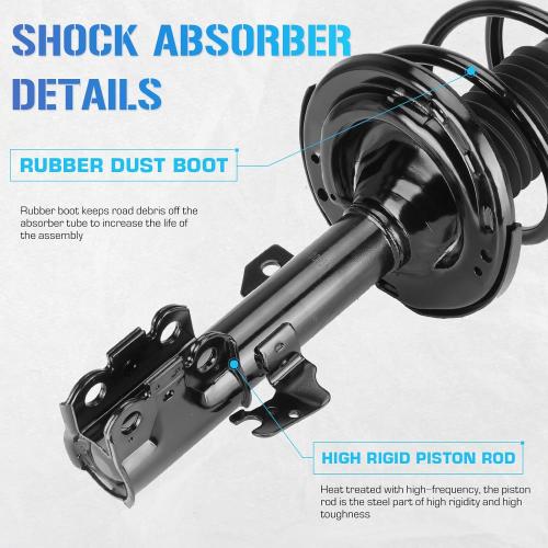 Front Struts Shocks w/Coil Springs for 2004 2005 2006 Toyota Camry/Toyota Solara/Lexus ES330 (Exc. Adaptive Variable Suspension), Strut Shock Absorbers Assembly (Fits 172205 172206)