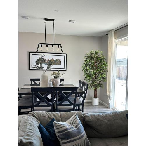 Artificial Ficus Tree for Home Decor, 6 Feet Faux Plant Fake Silk Trees with Pot for Indoor Outdoor House Living Room Office Garden (6 ft Tall)