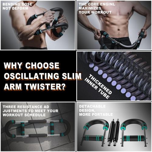 Ultimate Twister Arm Trainer, Adjustable Chest Workout Equipment, Arm Trainer for Men, Chest Trainer for Men, Shoulder Muscle Training, Portable Spring Resistance Home Fitness Equipment