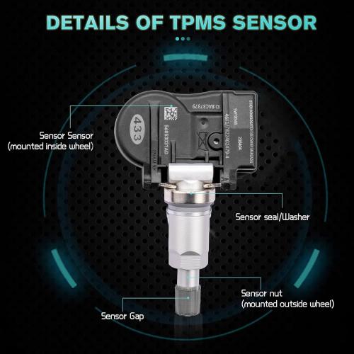 AULINK 56053031AD TPMS Tire Pressure Sensor for Dodge Avenger Caliber Dakota Grand Caravan, Chrysler 300 300C Crossfire, Jeep Cherokee Commander Compass Grand Cherokee Wrangler KIA Mitsubishi Lancia