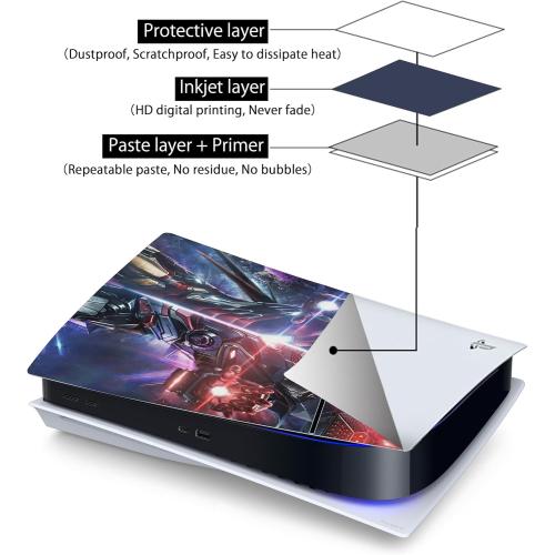PEYANZ Vinyl Skin Compatible with PS5 Slim (Disc Edition) | HD Print, Scratch Resistant, Bubble-Free Application