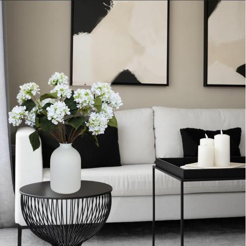 Small Faux Hydrangea Flowers 5 Stems (15 Heads) For Table Decor
