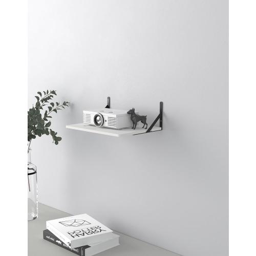 Black White Small Mini Projector Shelf for Wall, Cable Box / Router Shelf,Floating Projector Mount, Holder Stand Accessories